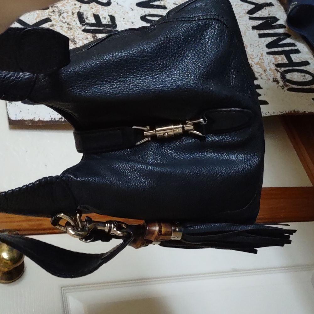 New Jackie soft deerskin shoulder bag nero
